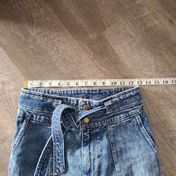 Abercrombie & Fitch US Women's Sz 4 Ultra High Rise Straight Leg Jeans Tie Waist - Picture 10 of 10